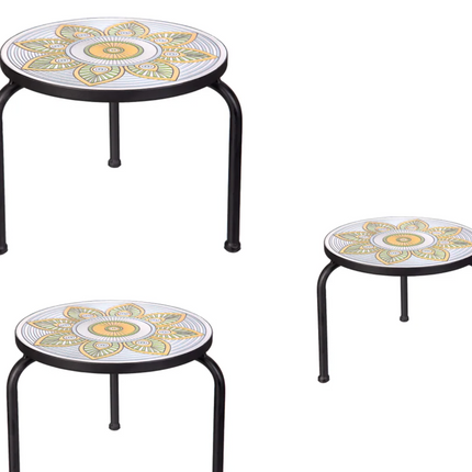 Ceramic Planter Stand Set of 3
