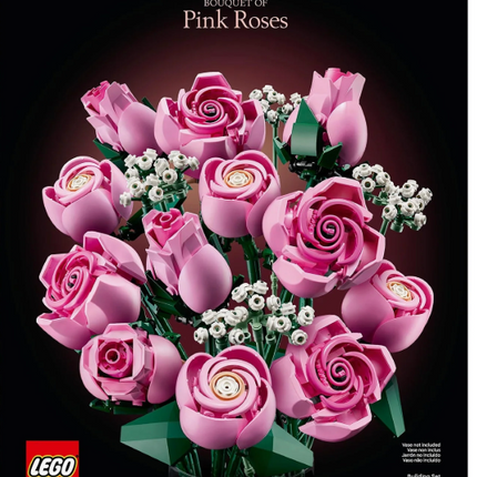 LEGO Bouquet of Pink Roses OPEN Missing Half