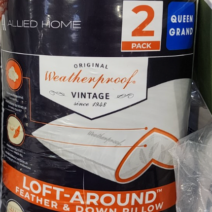 Weatherproof Feather Pillow 2-pack Used