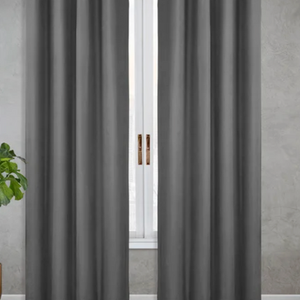 SUN+BLK Blackout Curtains 52 x 108" DOVE GREY