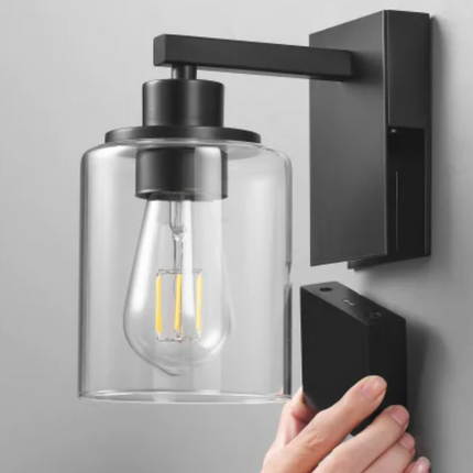 Globe Rechargeable Glass Wall Sconce,1 ct