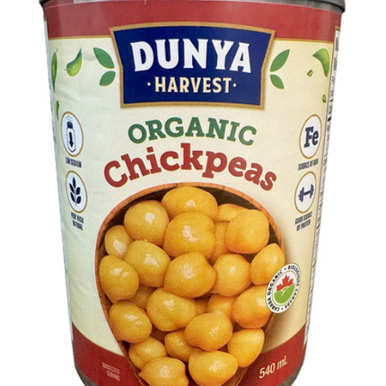 Dunya Harvest Organic Chickpeas, 8 × 540 mL
