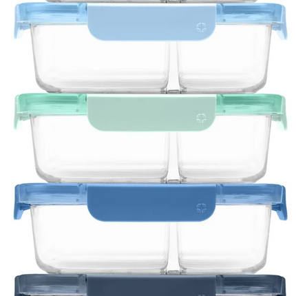 Ello DIVIDED Glass Container Set 8-10-piece