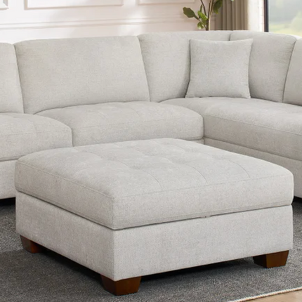 Thomasville Miles 3-piece Fabric Sectional with Storage Ottoman