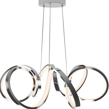 Artika Swirl Ribbon Pendant Light-BLACK
