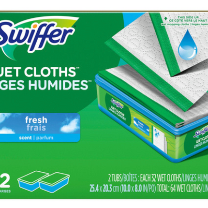 Swiffer Wet Mopping Cloths 64 Ct