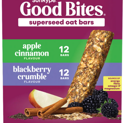 SunRype Oat Bars Variety Pack, 18-24 × 28 g