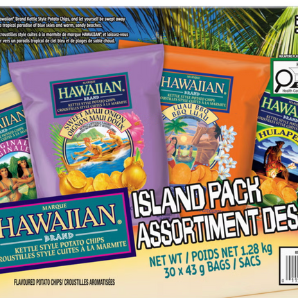 Hawaiian Kettle Chips, Variety Pack, 20 of 30× 43 g
