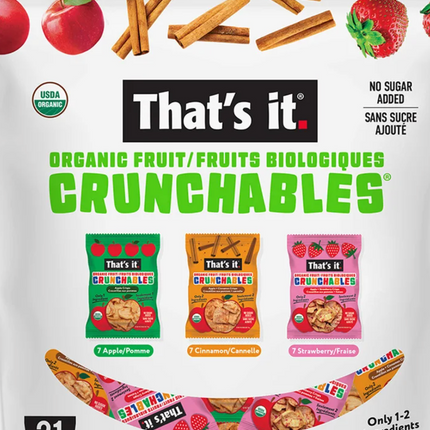That's it. Organic Fruit Crunchable 10 g OPEN