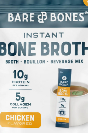 Bare Bones Chicken Bone Broth Instant Powdered Mix  10-16X15g