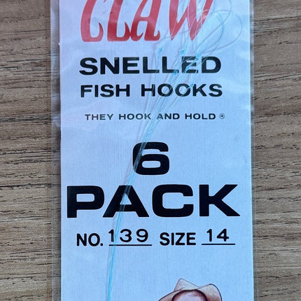 Eagle Claw Snelled Hooks Size 14 Fishing Hooks 6 pack