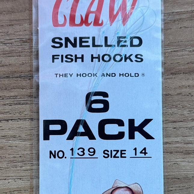 Eagle Claw Snelled Hooks Size 14 Fishing Hooks 6 pack