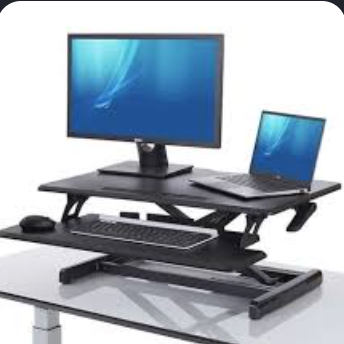 Seville Classics Airlift Pro Sit-to-Stand Desk Riser