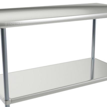 Sagetra Stainless steel worktable 30 in × 60 in. × 34 in.