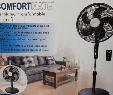 Comfortmate 16-inch 2-in-1 convertible fan