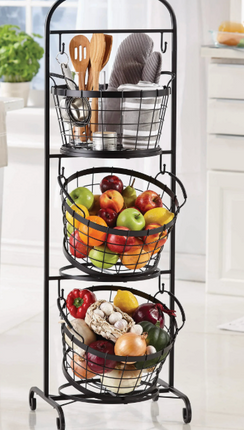 Mesa 3-tier Wrought Iron Market Baskets