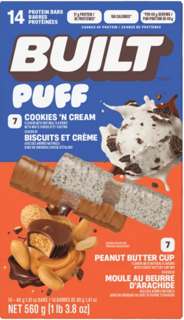 Built Protein Bars 10-14ct
