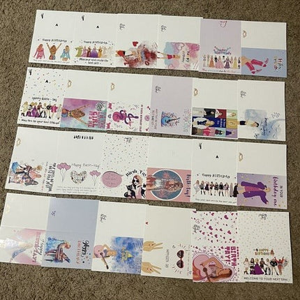 Taylor Swift Birthday Cards 24 Different W/ Envelopes Blank Inside