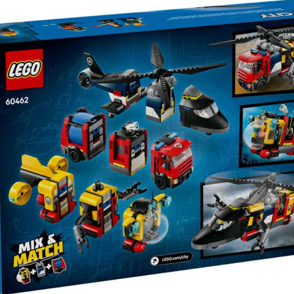 LEGO Helicopter, Fire Truck & Submarine Remix 60462