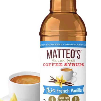 Matteo's - Sugar Free Coffee Syrup - French Vanilla - 750ml
