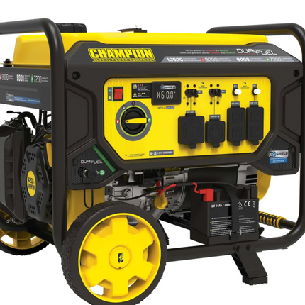 Champion 8,000W Running / 10,000W Peak Dual Fuel Generator with CO Shield
