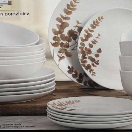 Trudeau Porcelain Dinnerware 24 Piece Set