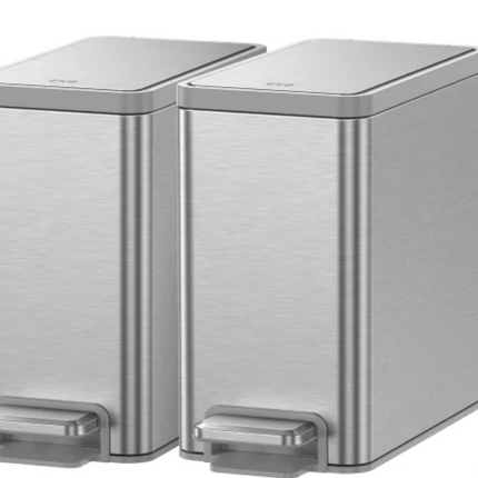 EKO 6.7L Step Trash Can, 2-pack