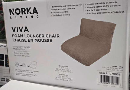 Norka Living Foam Lounger Dark Grey