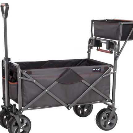 Mac Sports Deluxe Push Pull Folding Wagon with Brakes