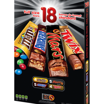 Chocolate Bars Variety Pack Pack of 18