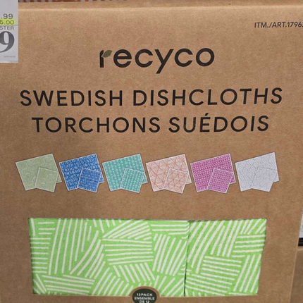 Recyco Swedish Dishcloths 9-12pk