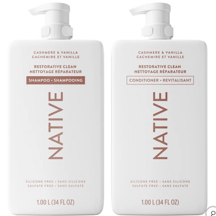Native Shampoo & Conditioner, 2 x 1 L USED
