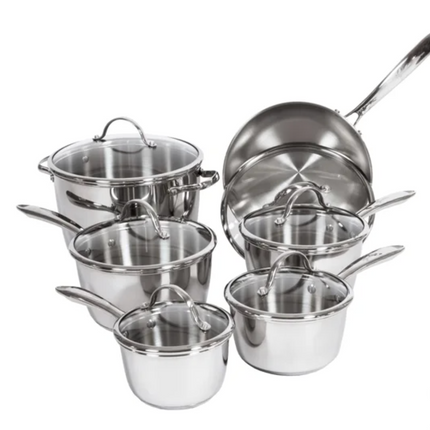 Lagostina Cookware Set, 12-pieces 2 Pans Used