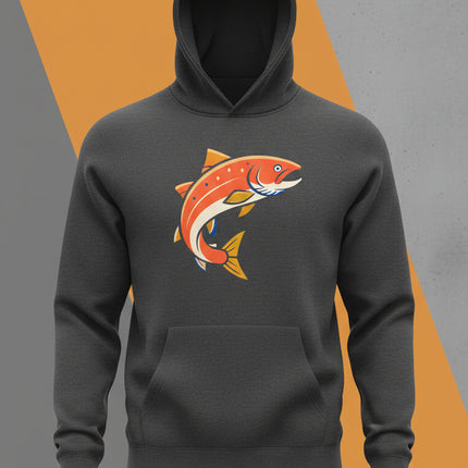 Electric Salmon logo hoodie