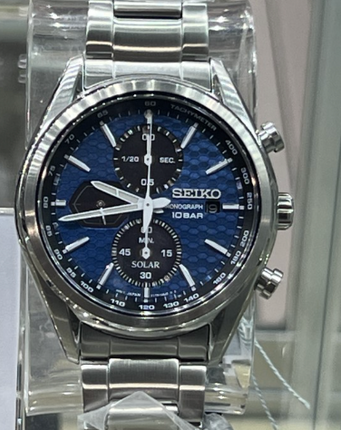 Seiko Blue Dial model SSC801P1 USED NEEDS BATTERY