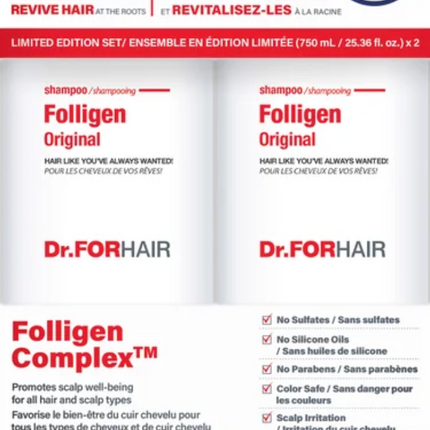 Dr. ForHair Shampoo, 2 x 750 mL USED