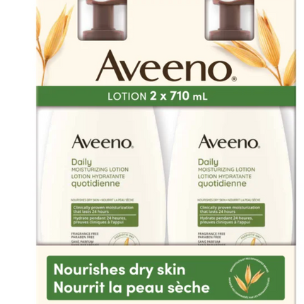Aveeno Daily Moisturizing Lotion, 2 x 710 mL