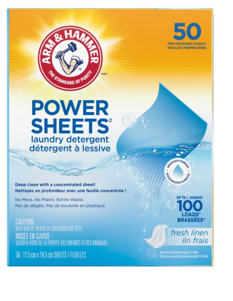 Arm & Hammer Power Sheets 50x2 OPENED