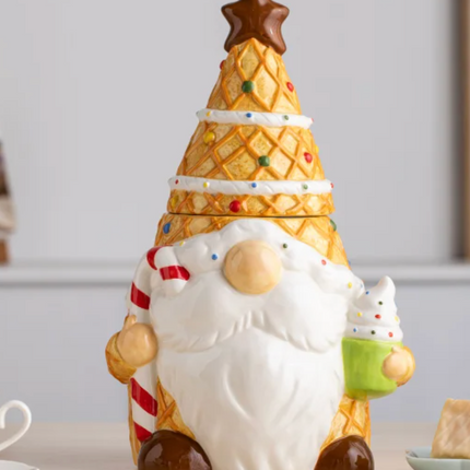 Gnome Ceramic Cookie Jar
