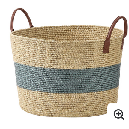 Baum Two-Tone Faux Wicker Basket