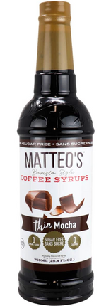 Matteo's Sugar Free, Mocha, 750ml