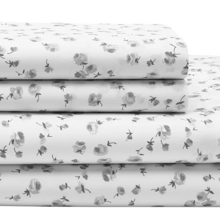 Martha Stewart Percale 100% Cotton 4-piece Queen Sheet Set