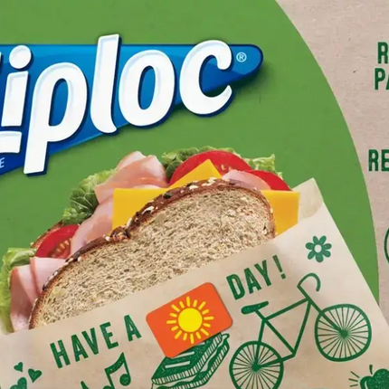 Ziploc Recyclable Paper Sandwich & Snack Bags 3x50