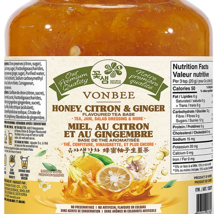 Vonbee Honey Citron and Ginger Flavoured Tea Base, 2 × 2 kg