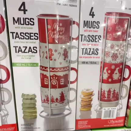 Signature Housewares 8 Pack Mug With Wire Rack