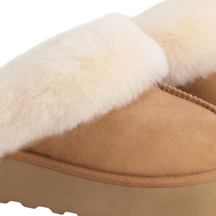 KS Women's Shearling Platform Slipper WORN
