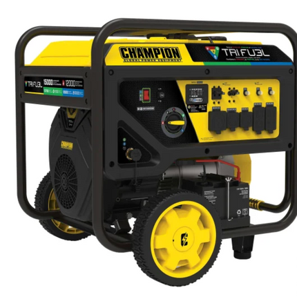Champion 9500W Running/12000W Peak Tri Fuel Generator