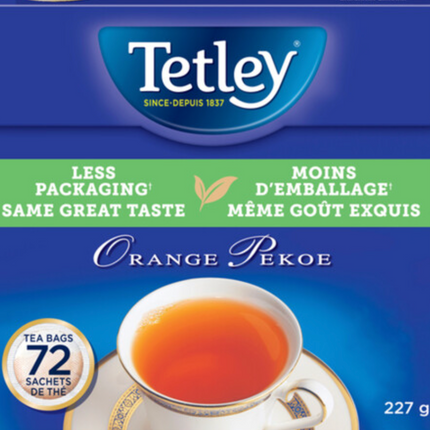 Tetley Tea Orange Pekoe 72 Tea Bags