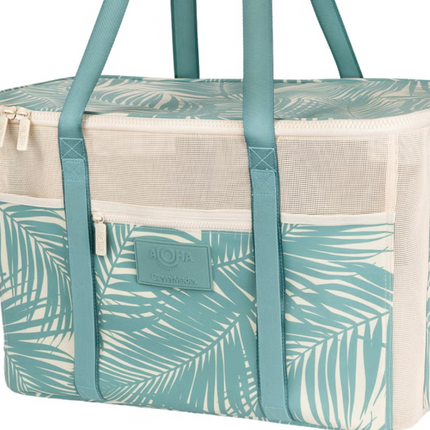 Aloha + CleverMade Collapsible Beach Tote BLACK