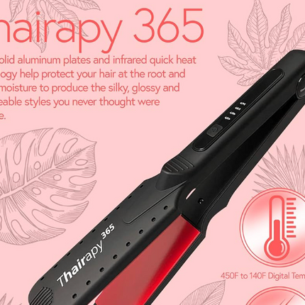 Thairapy 365 Wet or Dry Salon Quality Flat Iron Set USED